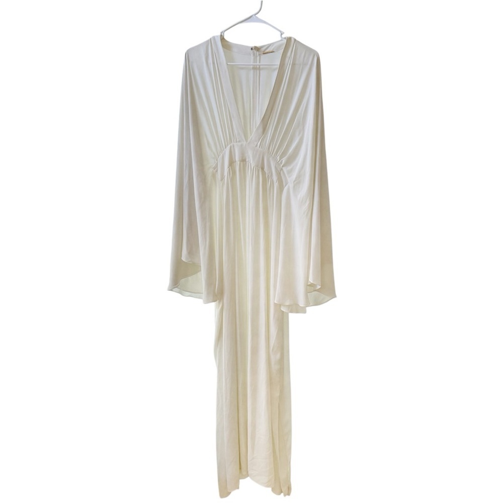 ALEXIS Lilla Kaftan Crepe Maxi Dress White Sz S - Picture 3 of 9